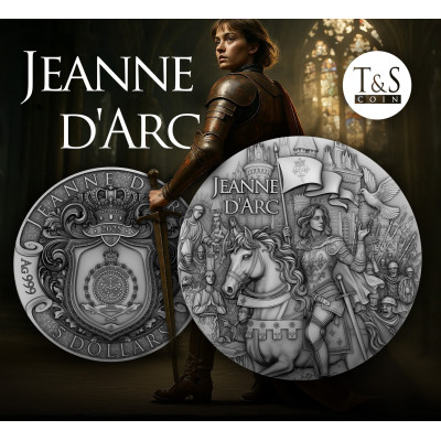 Ioana d'Arc - 2 Oz - Monedă de colecție din argint