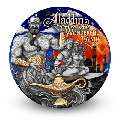 Aladdin și lampa magică - 2 Oz - Monedă de colecție din...