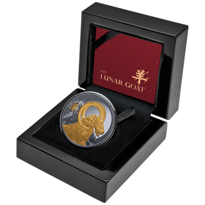 Lunar Goat (2027) – 1 uncie – Monedă de colecție din argint, de calitate „Proof”