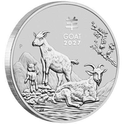 Lunar Goat (2027) – 1 uncie – Monedă de investiție din argint