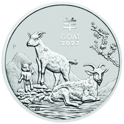 Lunar Goat (2027) – 2 uncii – Monedă de investiție din...