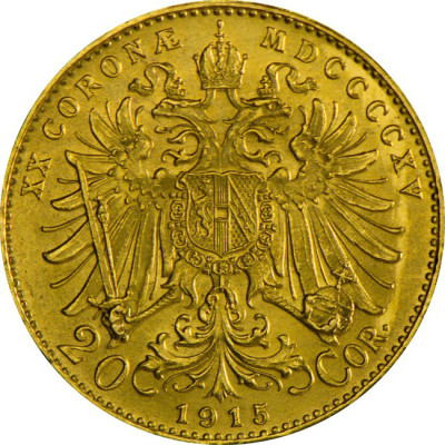 Austria 20 Crowns Gold Restrike – Monedă de Investiție din Aur