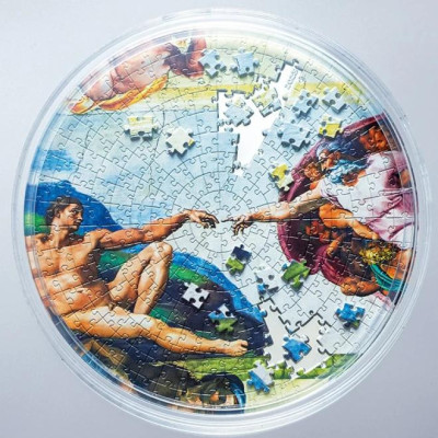 Crearea lui Adam – 5 uncii – monedă de colecție din argint, tip puzzle